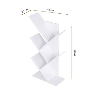Dekoratif Mini Masa Üstü Kitaplık BEYAZ - Görsel 3