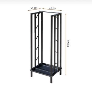 Dekoratif Metal Şömine Ve Soba Yanı Odunluk - Görsel 3