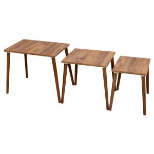 Neptün 3 lü Zigon Sehpa Atlantik Çam - Görsel 4
